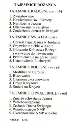 Obrazek Matka Boża Różańcowa. Tajemnice Rózańca - ! - 11361