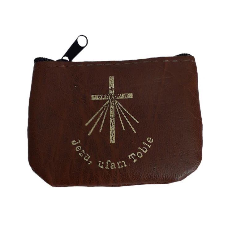 Etui na zamek - brązowe ciemne Jezu Ufam Tobie - 54786