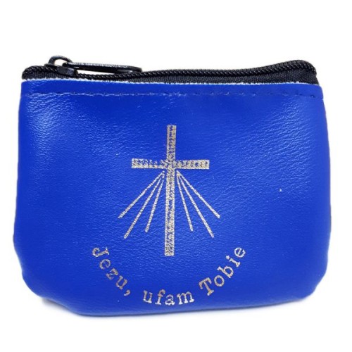 Etui na zamek - niebieskie Jezu Ufam Tobie - 11761