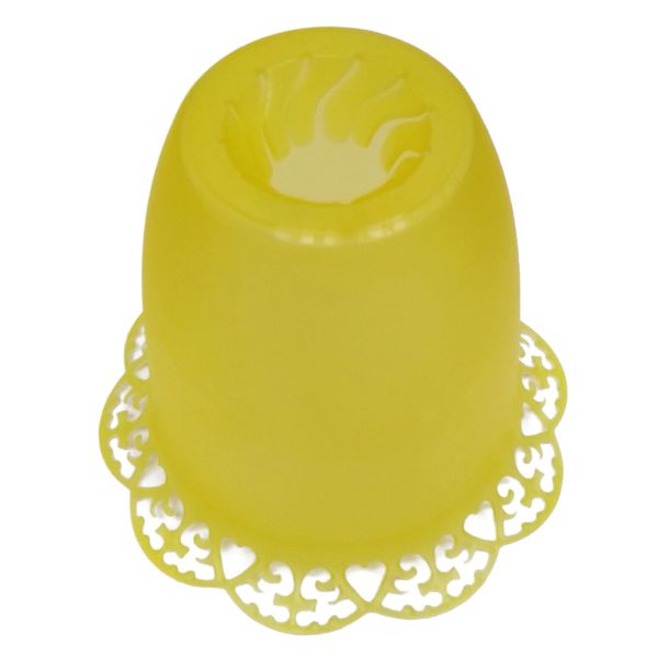 Lampion na świecę śr. 3cm tulipan ŻÓŁTY ZDOBIONY - 11218
