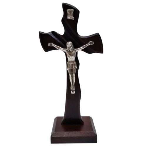 Krzyż stojący drewniany h18cm WENGE (nr9) - 11121