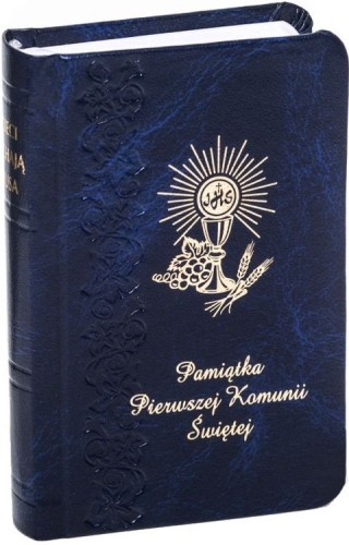 Dzieci kochają Jezusa komunijny granatowy modlitewnik (książka) - ks. Zenon Mońka  (opr.) , modlitewniki komunijne, Drukarnia Garmond, 2001 r., oprawa twarda - 10462 9788391871805