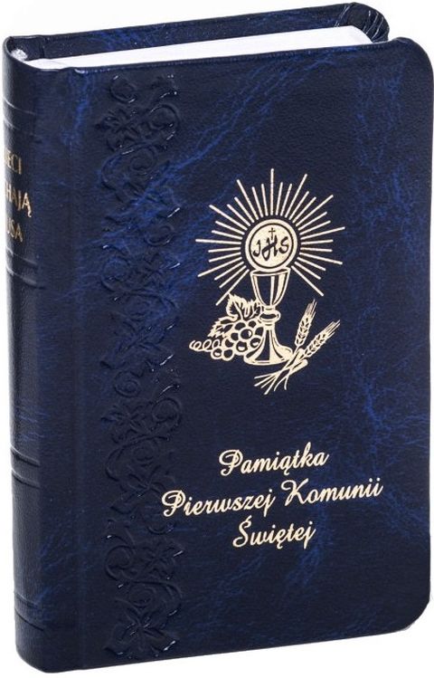 Dzieci kochają Jezusa komunijny granatowy modlitewnik (książka) - ks. Zenon Mońka  (opr.) , modlitewniki komunijne, Drukarnia Garmond, 2001 r., oprawa twarda - 10462 9788391871805
