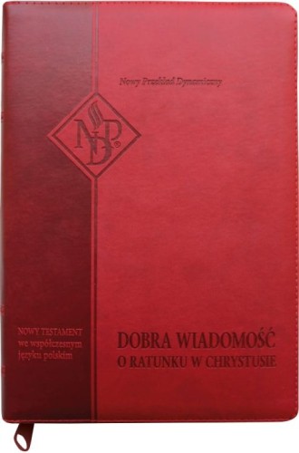 Nowy Testament NPD (zamek, wycięcia, czerwona okładka) Dobra Wiadomość o ratunku w Chrystusie (książka), Pismo św., Oficyna Wydawnicza VOCATIO, 2021 r., oprawa ze skóry ekologicznej - 10254 9788384079812