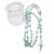 Różaniec kamień naturalny - KOCIE OKO AQUA (niebieski) - 09124