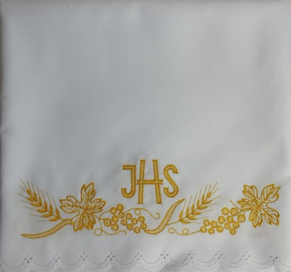 Obrus haftowany 265x130 (żółty IHS) - 08716