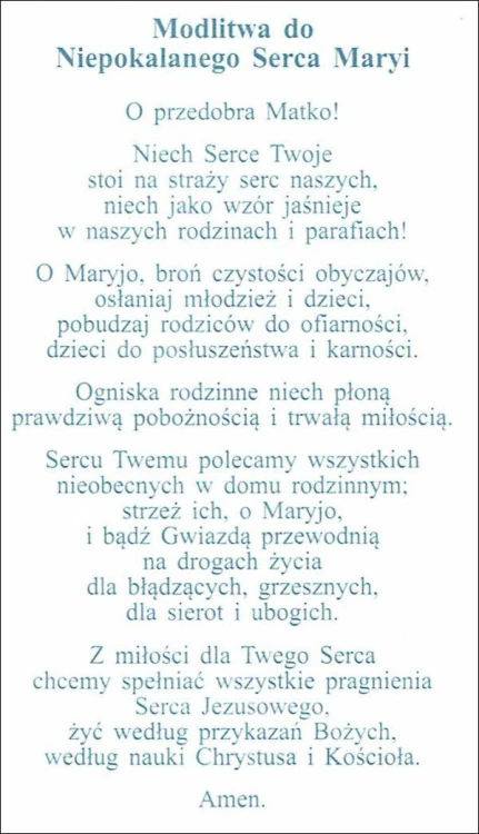 Obrazek z brokatem Najświętsze Serce Maryi. Modlitwa do Najświętszego Serca Maryi - 08653