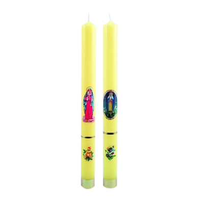 Świeca gromnica żółta 42x3,5cm - 08622 5907771419114