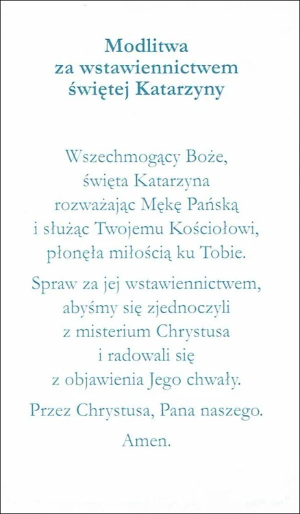 Obrazek z brokatem Katarzyna ze Sieny. Modlitwa za wstawiennictwem św. Katarzyny - 08603