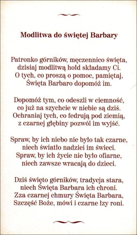 Obrazek z brokatem św. Barbara. Modlitwa do św. Barbary - 08574
