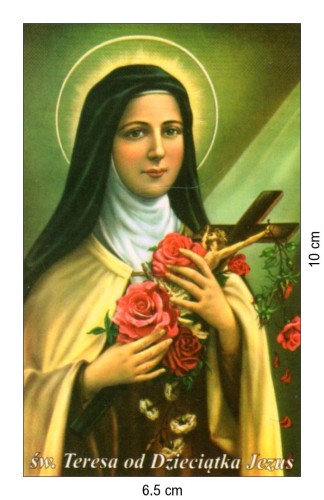 Obrazek laminowany św. Teresa od Dzieciątka Jezus. Patronka misji - 07441