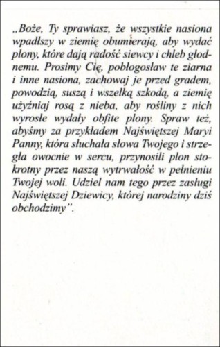 Obrazek laminowany Matka Boża Siewna. Boże, Ty sprawiasz... - 07435