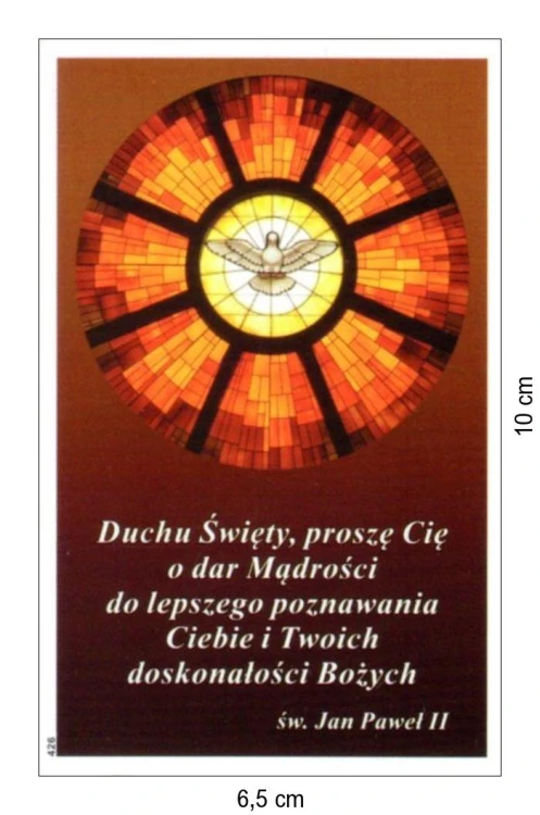 Obrazek laminowany Duch Święty. Koronka do Ducha Świętego - 07344