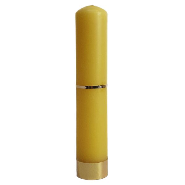Świeca liturgiczna frontalna ŻÓŁTA 31x6cm - 07279 5907771419541