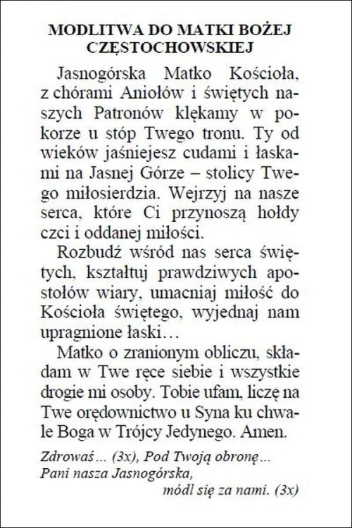 Obrazek Matka Boża Częstochowska. Modlitwa do Matki Bożej Częstochowskiej - ! - 06783