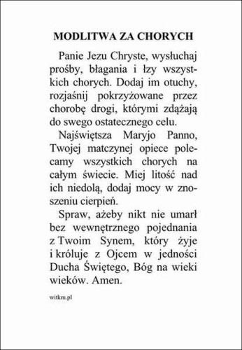 Obrazek Matka Boża z Lourdes. Modlitwa za chorych - ! - 06775
