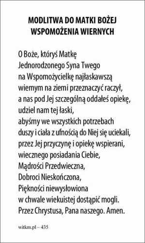 Obrazek Matka Boża Wspomożenie Wiernych. Modlitwa do Matki Bożej Wspomożenia Wiernych - ! - 06769