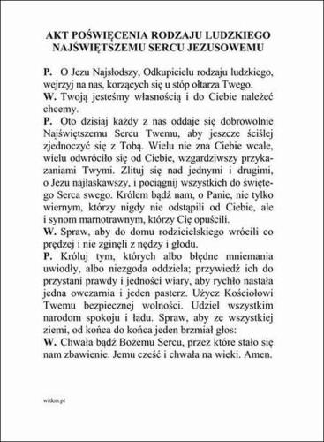 Obrazek Serce Pana Jezusa. Akt poświęcenia rodzaju ludzkiego Najświętszemu Sercu... - ! - 06737