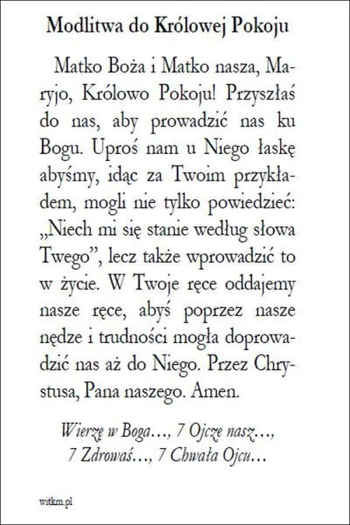 Obrazek Matka Boża Niepokalana. MODLITWA do Królowej Pokoju: Matko Boża i Matko... - ! - 06250