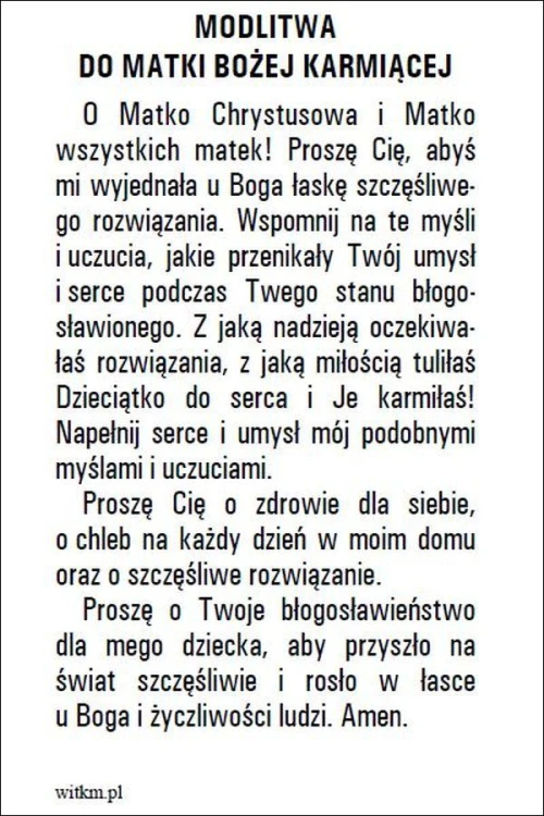 Obrazek Matka Boża Karmiąca. MODLITWA O Matko Chrystusowa i Matko wszystkich... - ! - 06176