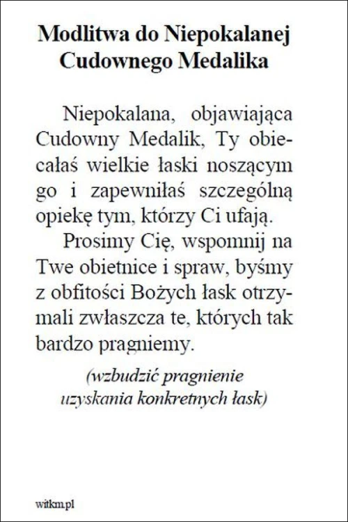 Obrazek Cudownego Medalika. O Maryjo, bez grzechu poczęta, módl się na nami... - ! - 06166
