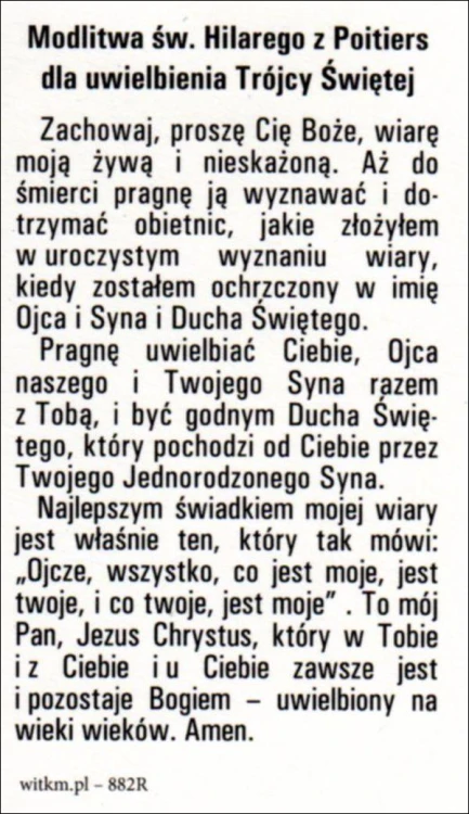 Obrazek Trójca św. Rublowa. Modlitwa św Hilarego z Poitiers dla uwielbienia Trójcy Świętej - ! - 05936
