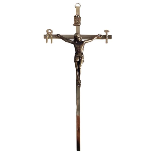 Krzyż saletyński wiszący MOSIĄDZ 30cm (młotek, obcęgi) - 05849