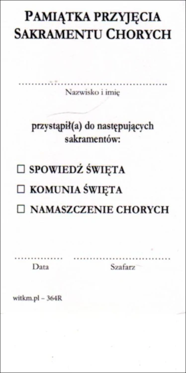 Obrazek Serce Pana Jezusa. Pamiątka Przyjęcia Sakramentu Chorych - 05423