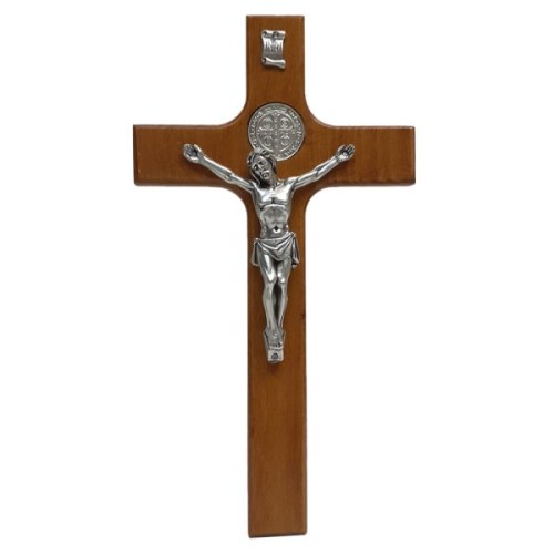 Krzyż wiszący drewniany h28cm Św.Benedykta MAHOŃ - 04814