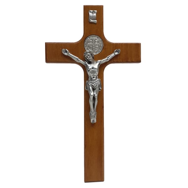 Krzyż wiszący drewniany h28cm Św.Benedykta MAHOŃ - 04814