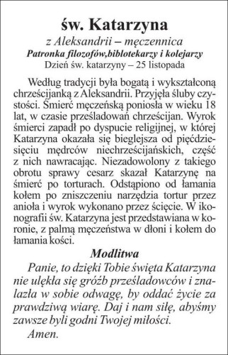 Obrazek św. Katarzyna. Św Katarzyna z Aleksandrii - 04215