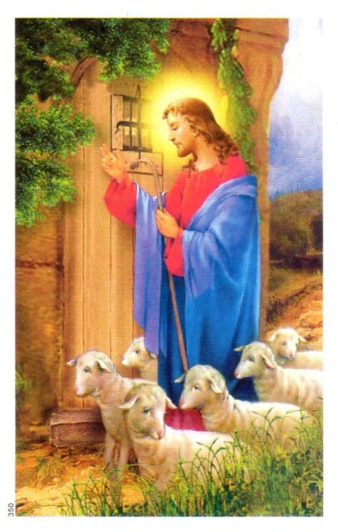 Obrazek Pan Jezus pukający do drzwi. "Jam jest pasterz dobry" - 04211