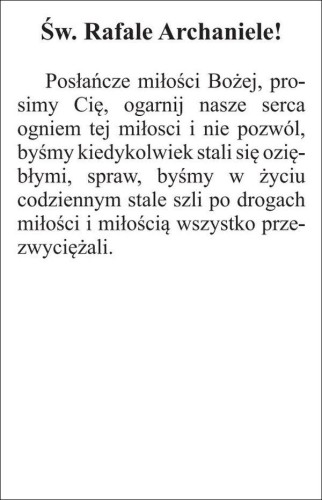 Obrazek św. Rafał Archanioł. Św. Rafale Archaniele! - 03917