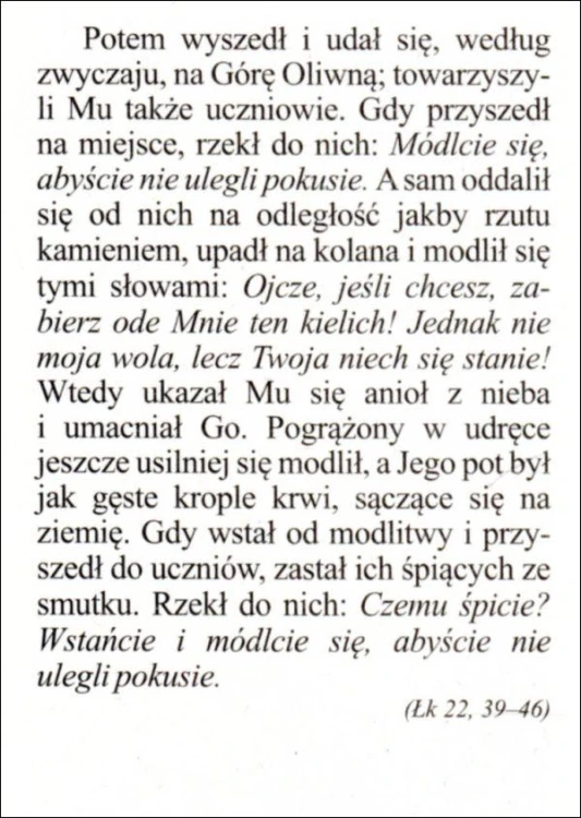 Obrazek Jezus w ogrójcu. Potem poszedł i udał się... - 03527