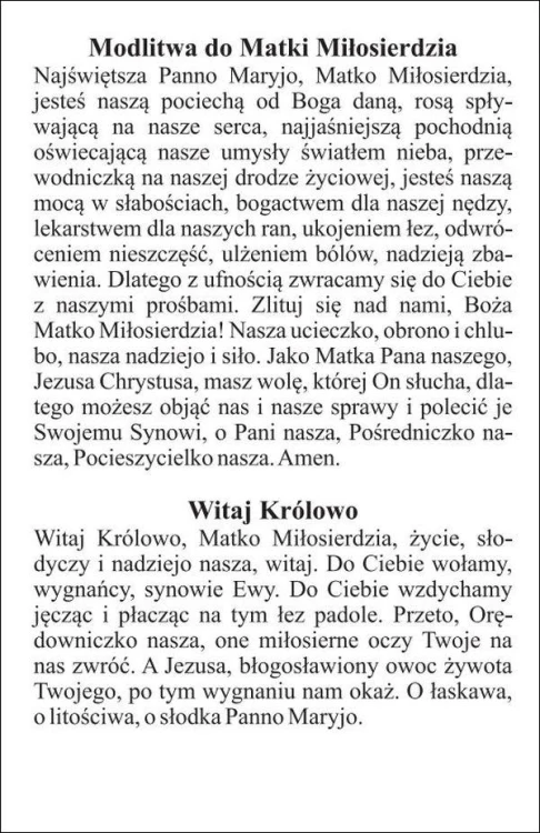 Obrazek Matka Miłosierdzia. Modlitwa do Matki Miłosierdzia - 03502