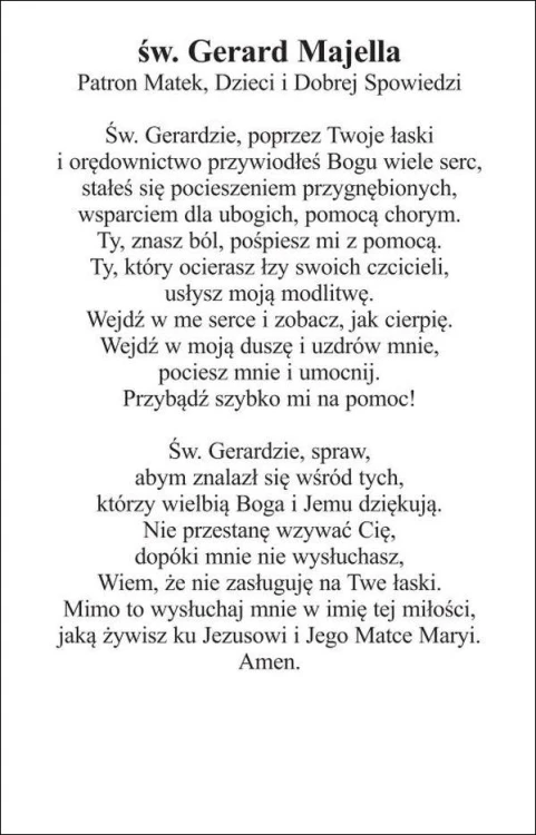 Obrazek św. Gerard Majella. Patron Matek, Dzieci i Dobrej Spowiedzi - 03425