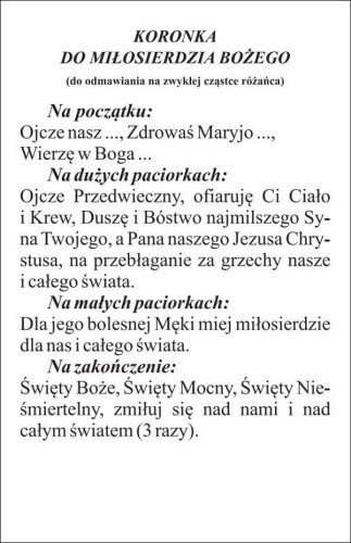 Obrazek Jezu, ufam Tobie! Koronka do Miłosierdzia Bożego - 03396