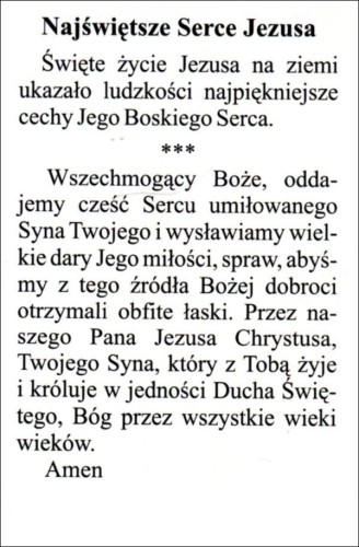 Obrazek Najświętsze Serce Jezusa - 03345