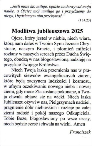 Obrazek Rok Jubileuszowy 2025. Modlitwa Jubileuszowa - 03287