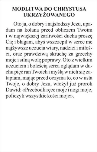 Obrazek Chrystus Ukrzyżowany. Modlitwa do Chrystusa Ukrzyżowanego - 03241