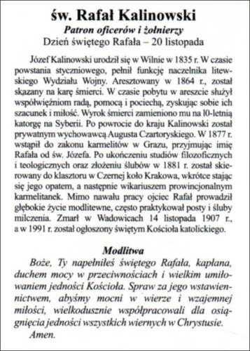 Obrazek św. Rafał Kalinowski. Patron oficerów i żołnierzy - 03220