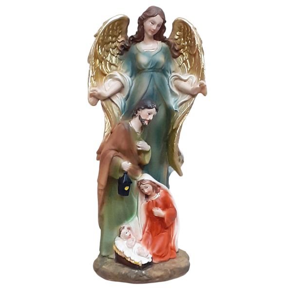 Figura Św. Rodzina z Aniołem 20cm - 03079