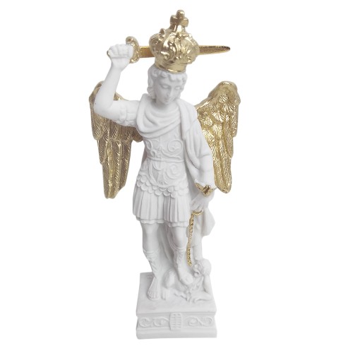 Figura Św. Michał Archanioł 14cm BIAŁO - ZŁOTY - 01923