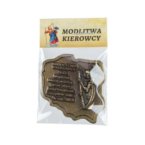 Modlitwa kierowcy MAPA POLSKI metalowa MOSIĄDZ - 61239
