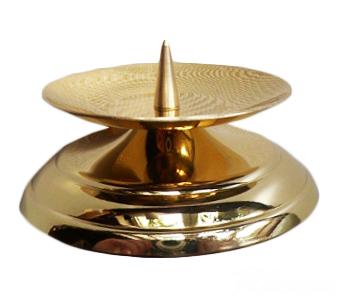 Świecznik nowoczesny mosiądz h.2,5cm śr.4,5cm - 39928 5902808101024