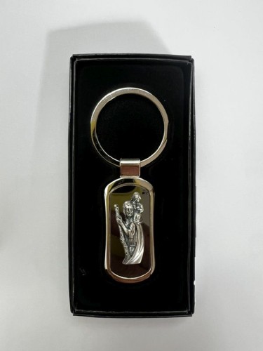 Brelok w pudełku metalowy - Św. Krzysztof (lusterko) - 69504