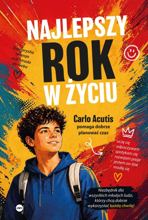 Najlepszy rok w życiu. Carlo Acutis pomaga dobrze planować czas (książka) - Magdalena Kędzierska-Zaporowska  (opr.) , carlo acutis, Wydawnictwo eSPe, 2026 r., oprawa zintegrowana - 69466 9788384041598