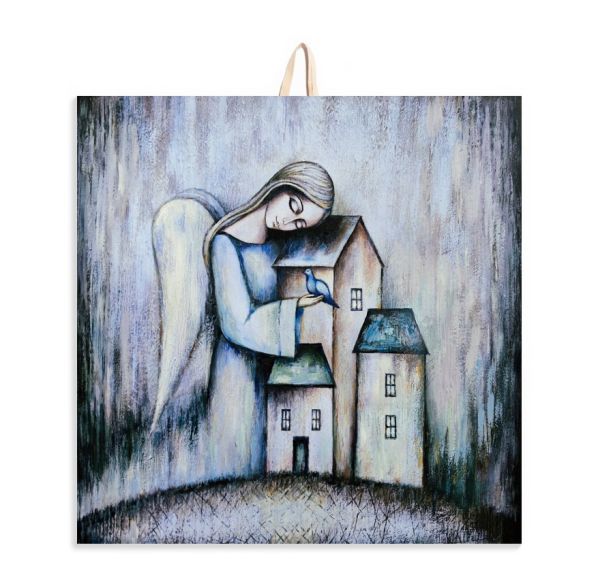 Kafelek na ceramice 15x15cm "Pod skrzydłami Anioła" - 68567