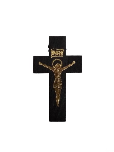 Krzyżyk do różańca drewniany CZARNY - 61153