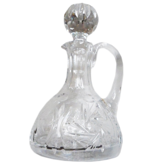 Ampułka kryształowa NA WODĘ - duża 150 ml 12cm z korkiem 16cm - 40954